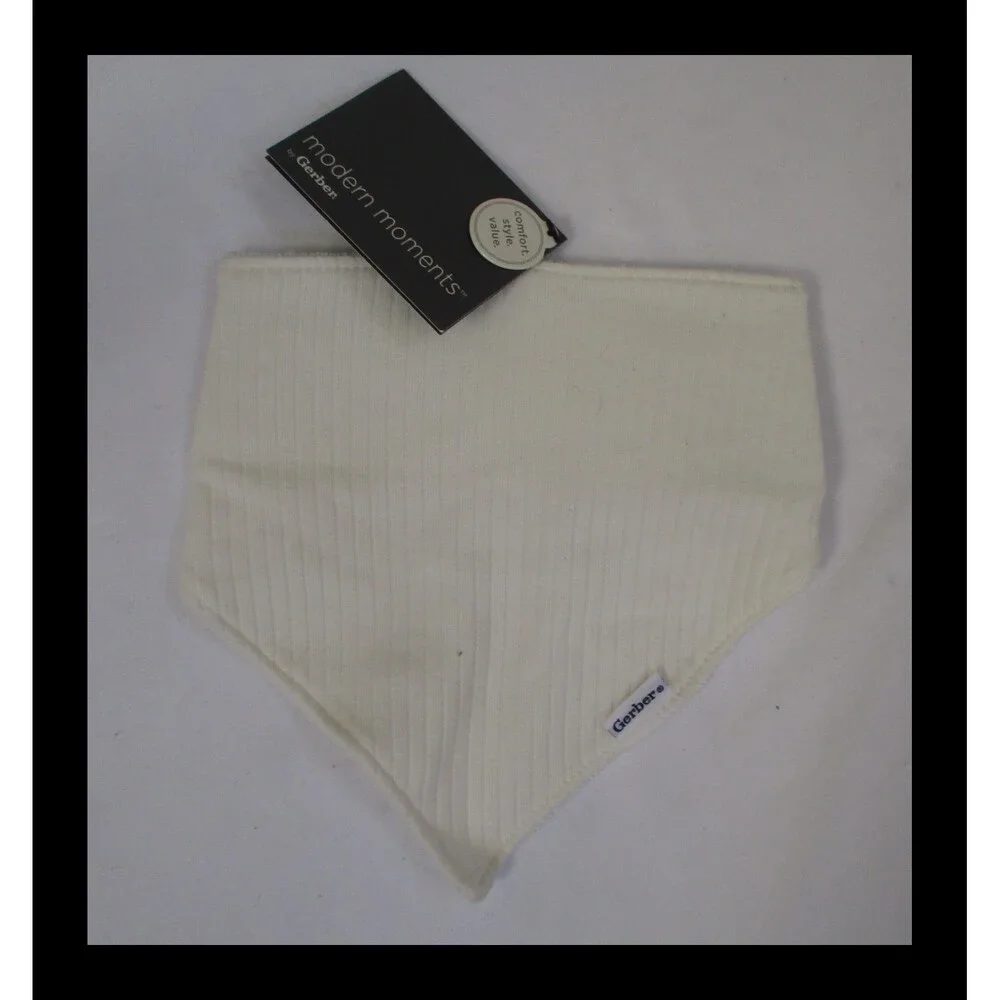 Gerber Modern Moments Handkerchief Bib Ivory NWT